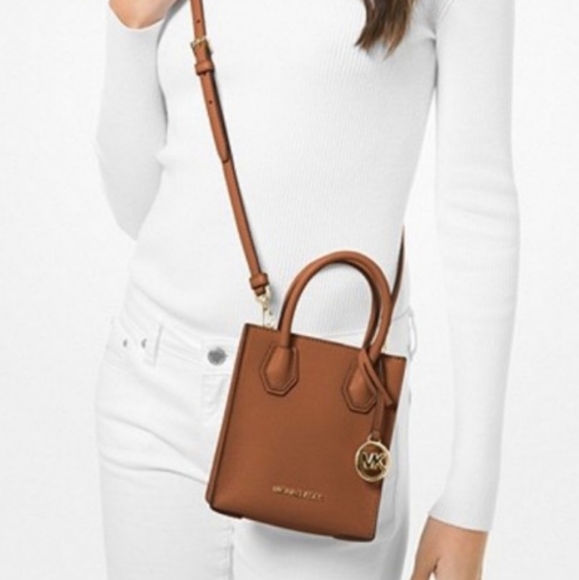 Michael Kors Mercer Extra-Small Pebbled Leather Crossbody Bag